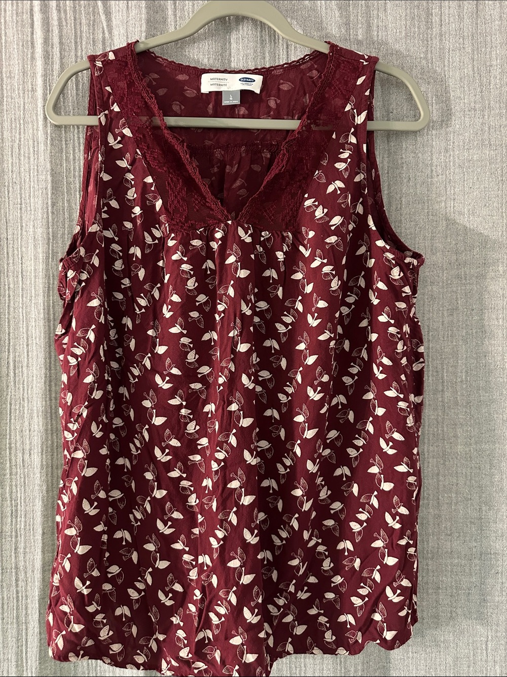 Old Navy Burgundy Maternity Tank